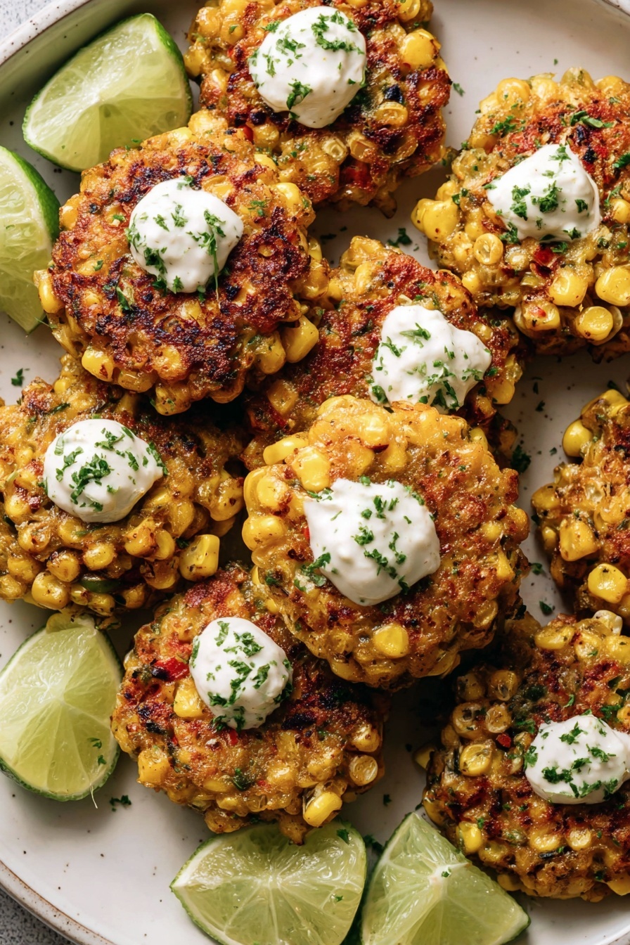 corn fritters - Serving Suggestion