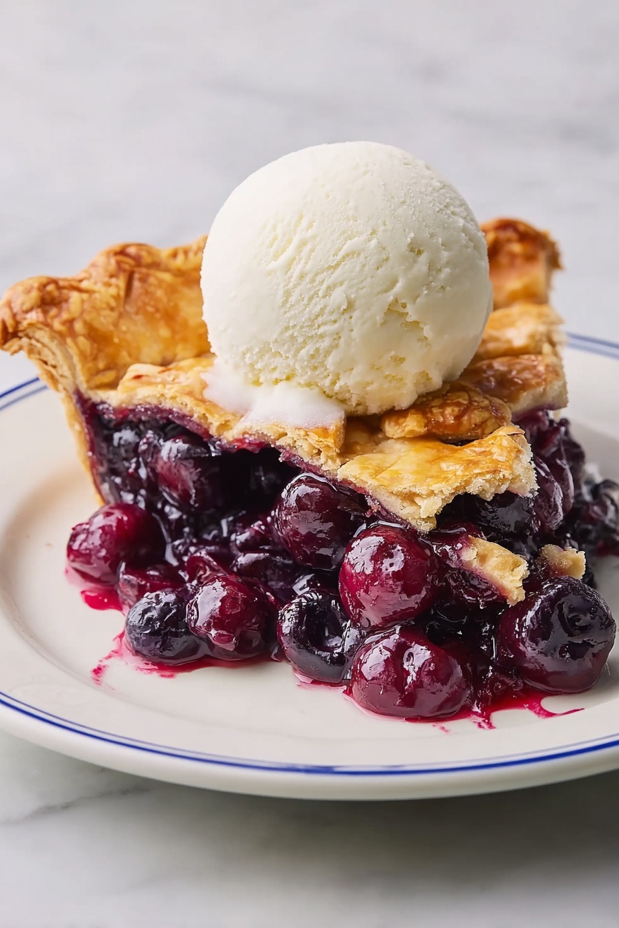 Blueberry Pie - Serving Suggestion