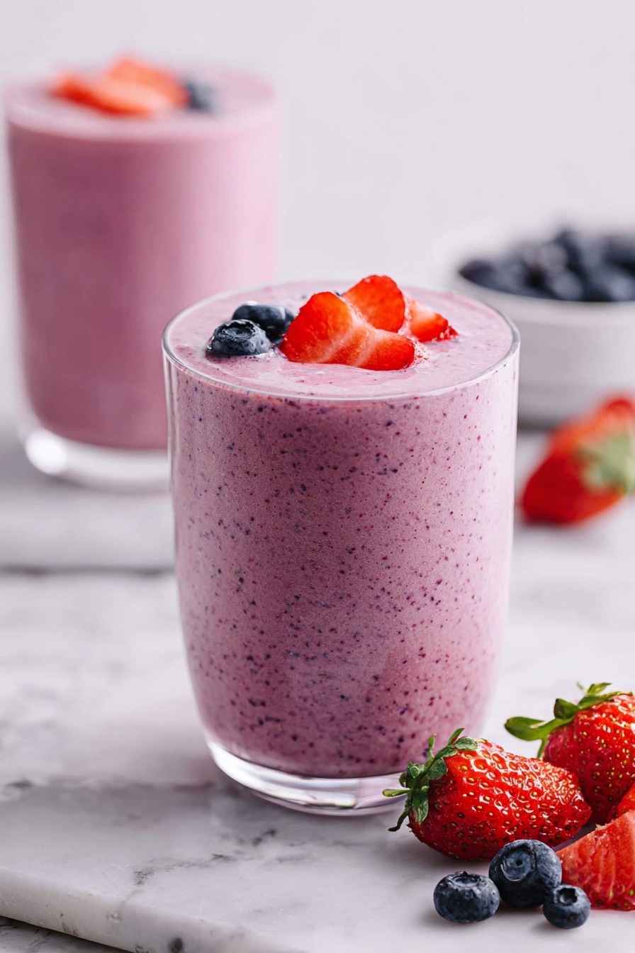 Mixed Berry Smoothie - Serving Suggestion