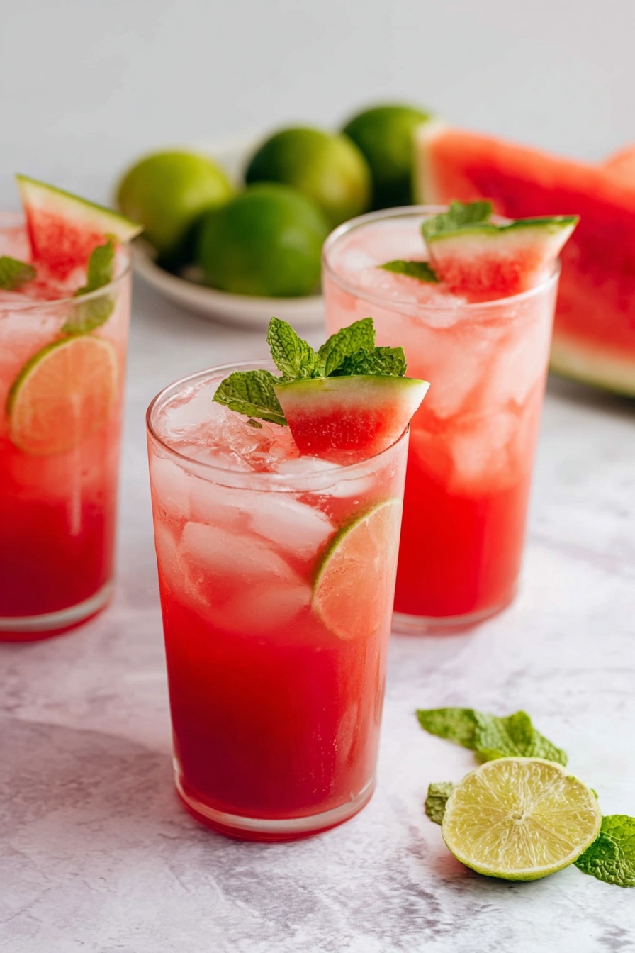 Watermelon Lime Mocktail - Serving Suggestion