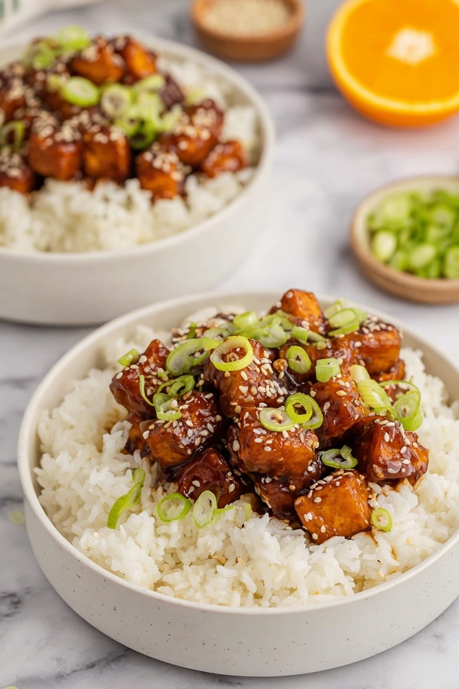 orange tofu - Serving Suggestion