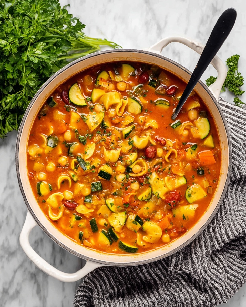 Minestrone Soup - Serving Suggestion