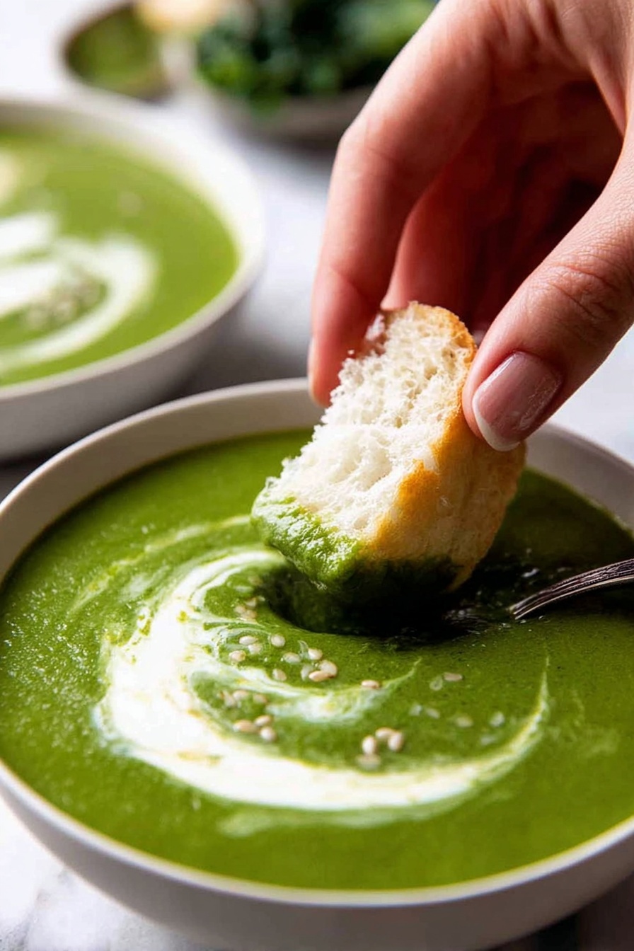 Green Goddess Soup - Serving Suggestion