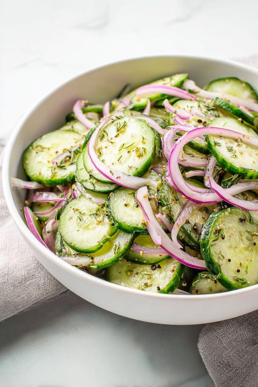 Dill Cucumber Salad - Serving Suggestion