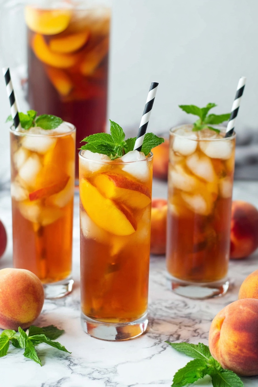Peach Iced Tea - Serving Suggestion