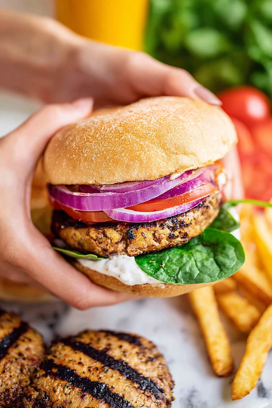 Juicy Turkey Burgers - Serving Suggestion