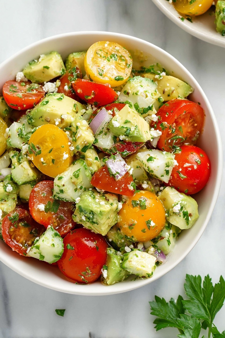cucumber tomato avocado - Serving Suggestion