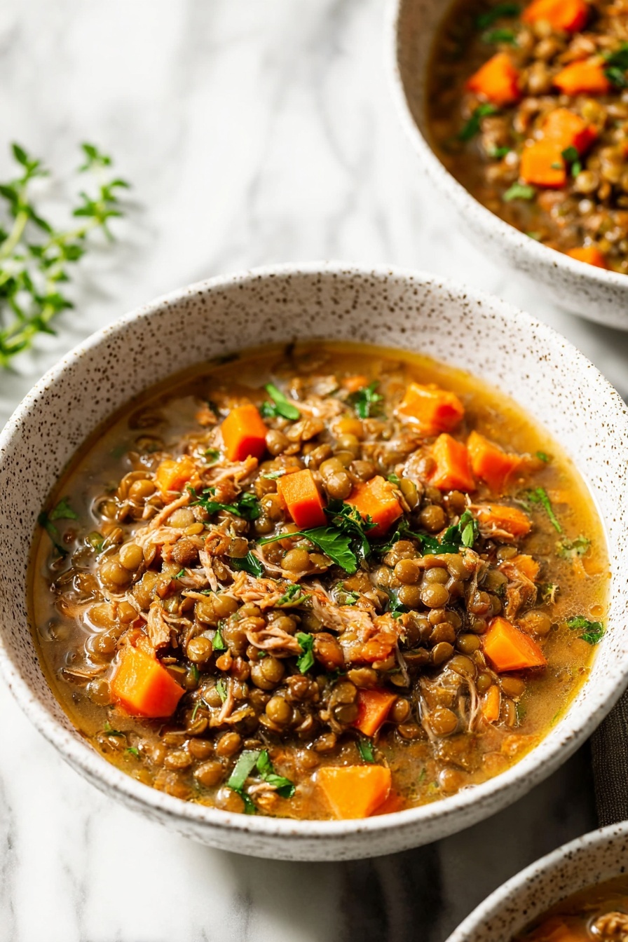 Lentil Chicken Soup - Serving Suggestion