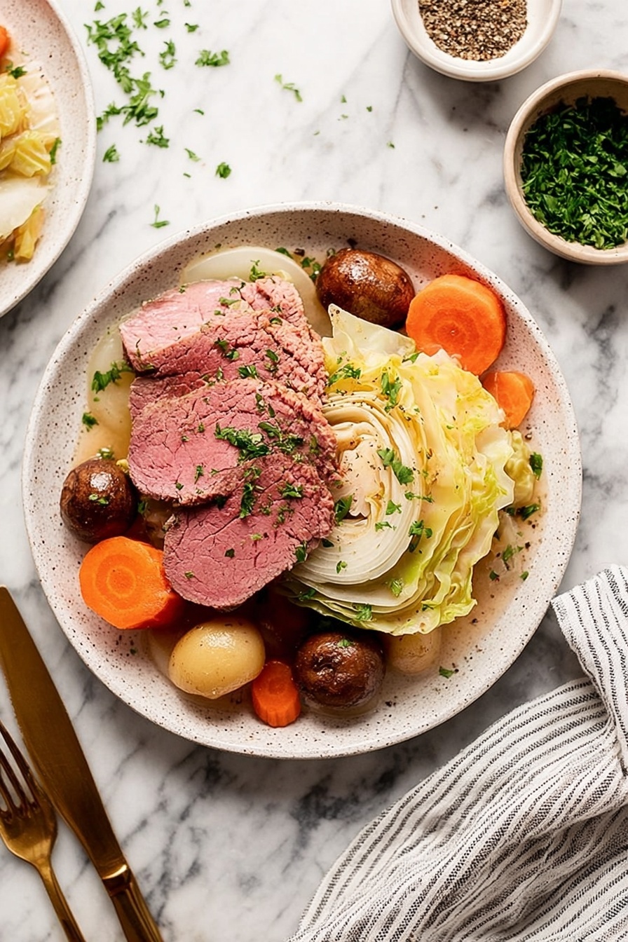 Crockpot Corned Beef - Serving Suggestion
