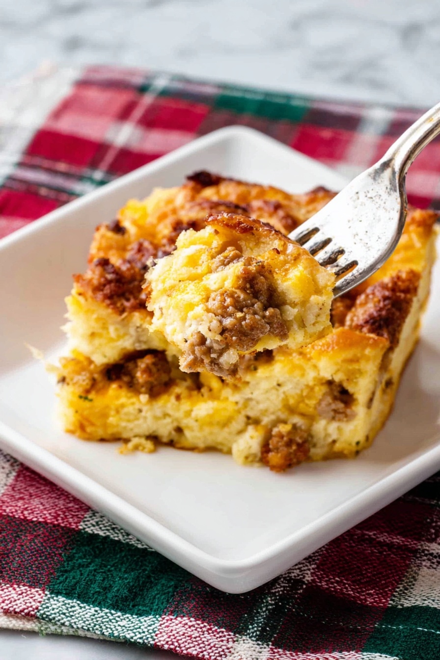 Sausage Breakfast Casserole - Serving Suggestion