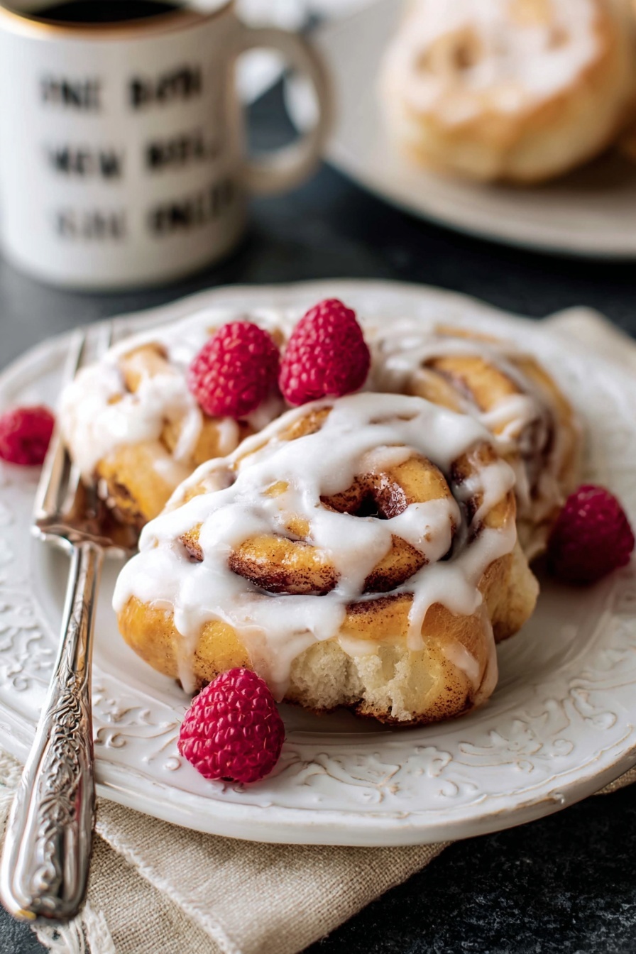 cinnamon roll wreath - Serving Suggestion