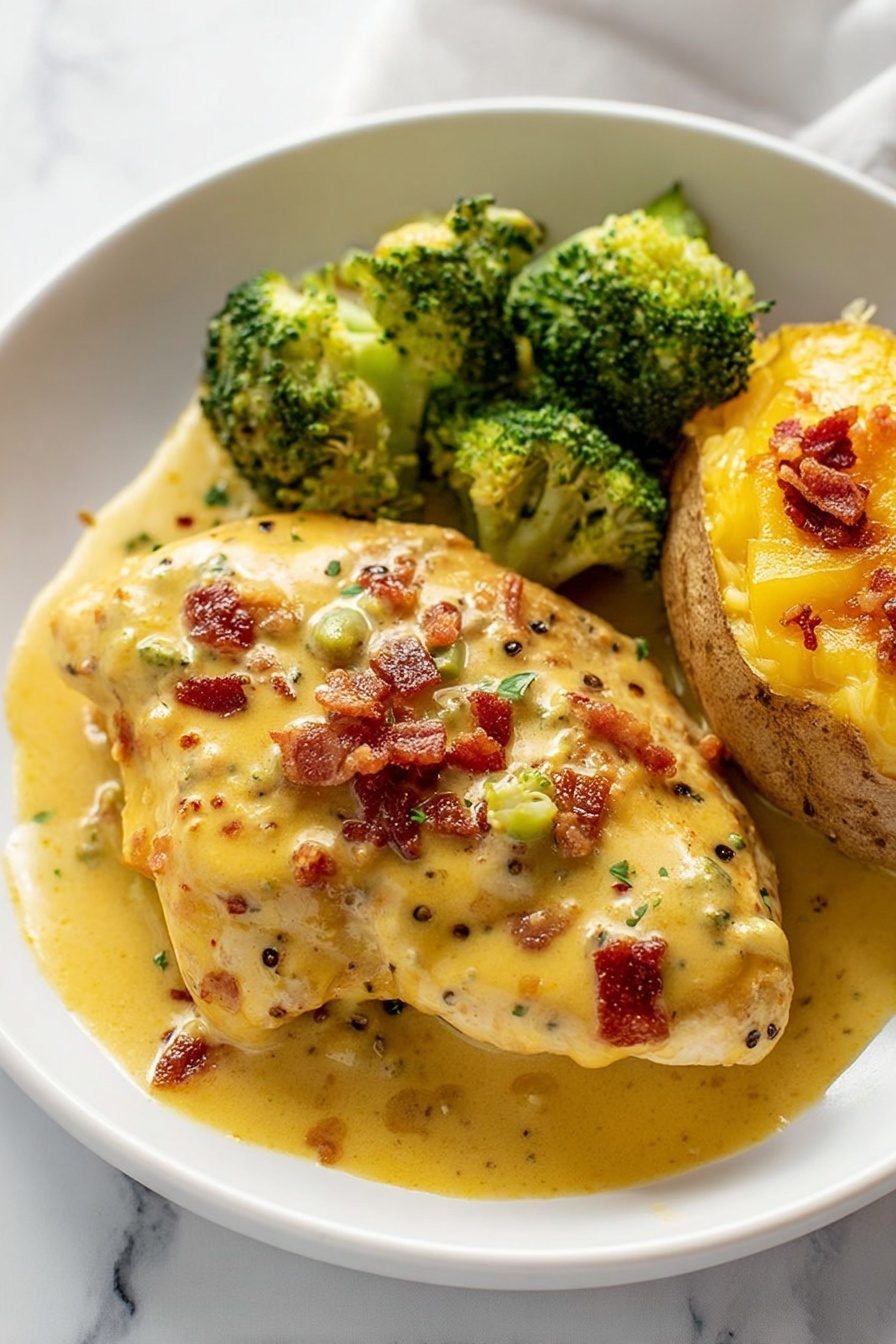 The image shows two white pots on a white marbled surface. The first pot contains a smooth, thick beige mixture being stirred with a red silicone spatula that has a white and red handle, showing a creamy texture with some small lumps. The second pot shows a pale creamy liquid with bright green broccoli florets floating evenly throughout, creating a colorful contrast between the light sauce and the vibrant broccoli pieces. Both pots have a clean, simple look with visible black rims. photo taken with an iphone --ar 2:3 --v 7